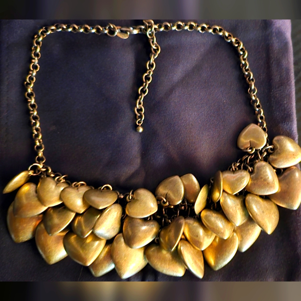Joan Rivers Puffy Heart Necklace